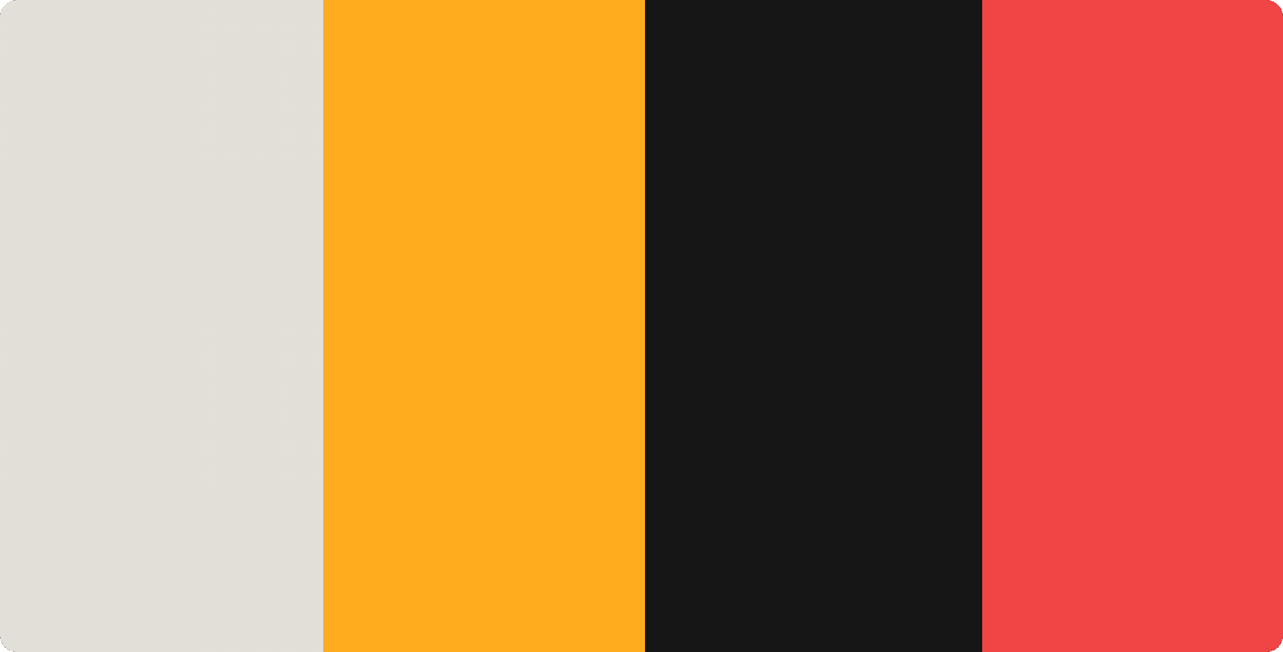 Animated TygrLabs palette of warm neutral, yellow, black, and red